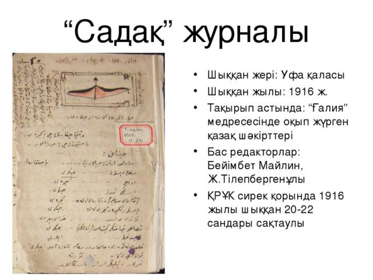 «Қазақ» газетін үлгі еткен «Садақ» (жалғасы) - e-history.kz